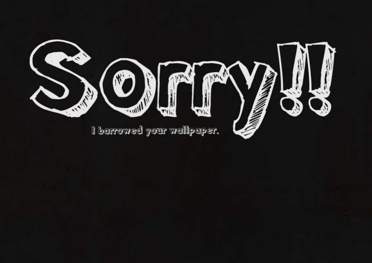 Sorry Text Doodle Font Picture