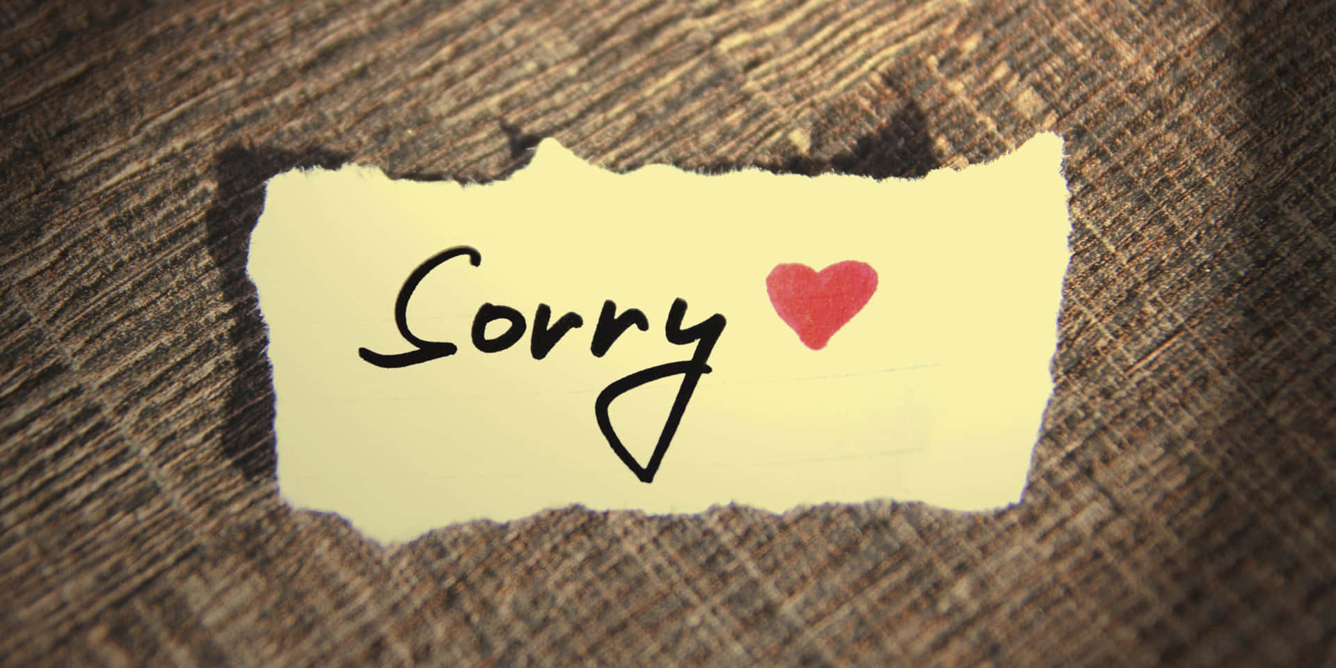 Sorry Apology Scrap Paper Picture