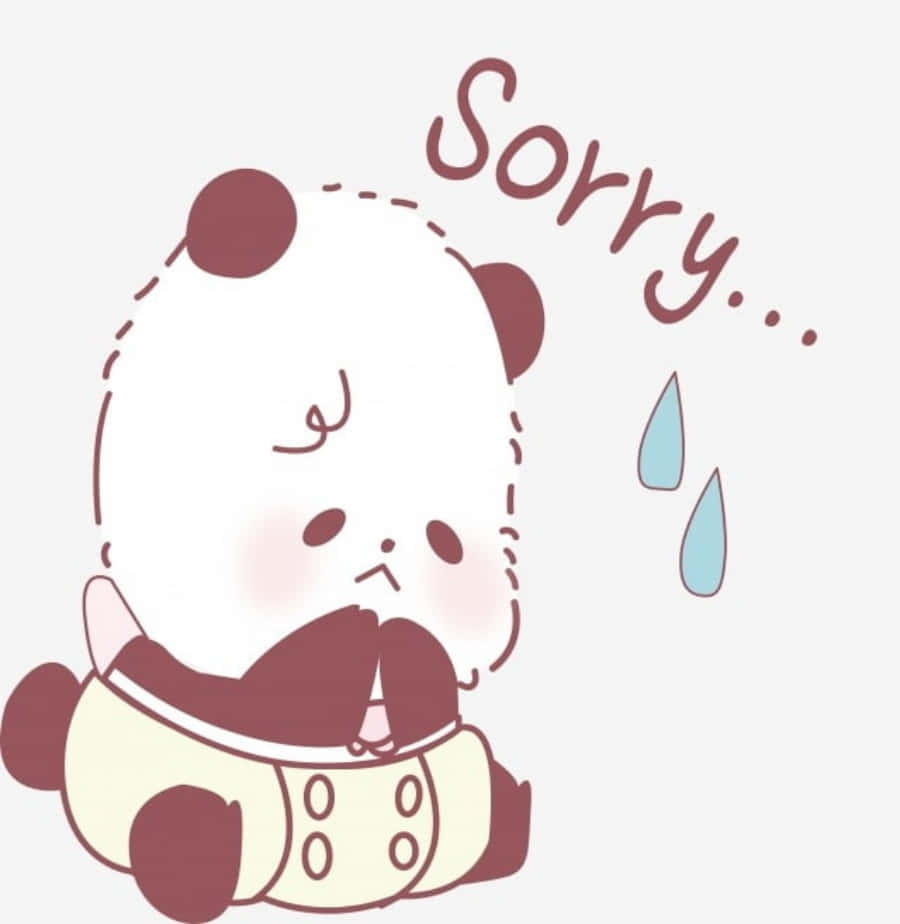 Download Sorry Crying Cute Panda Picture | Wallpapers.com