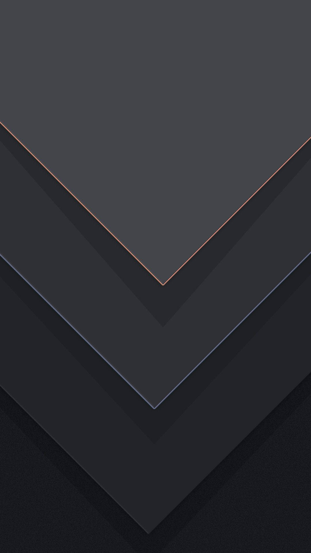 Sort Android Inverterede Trekanter Wallpaper