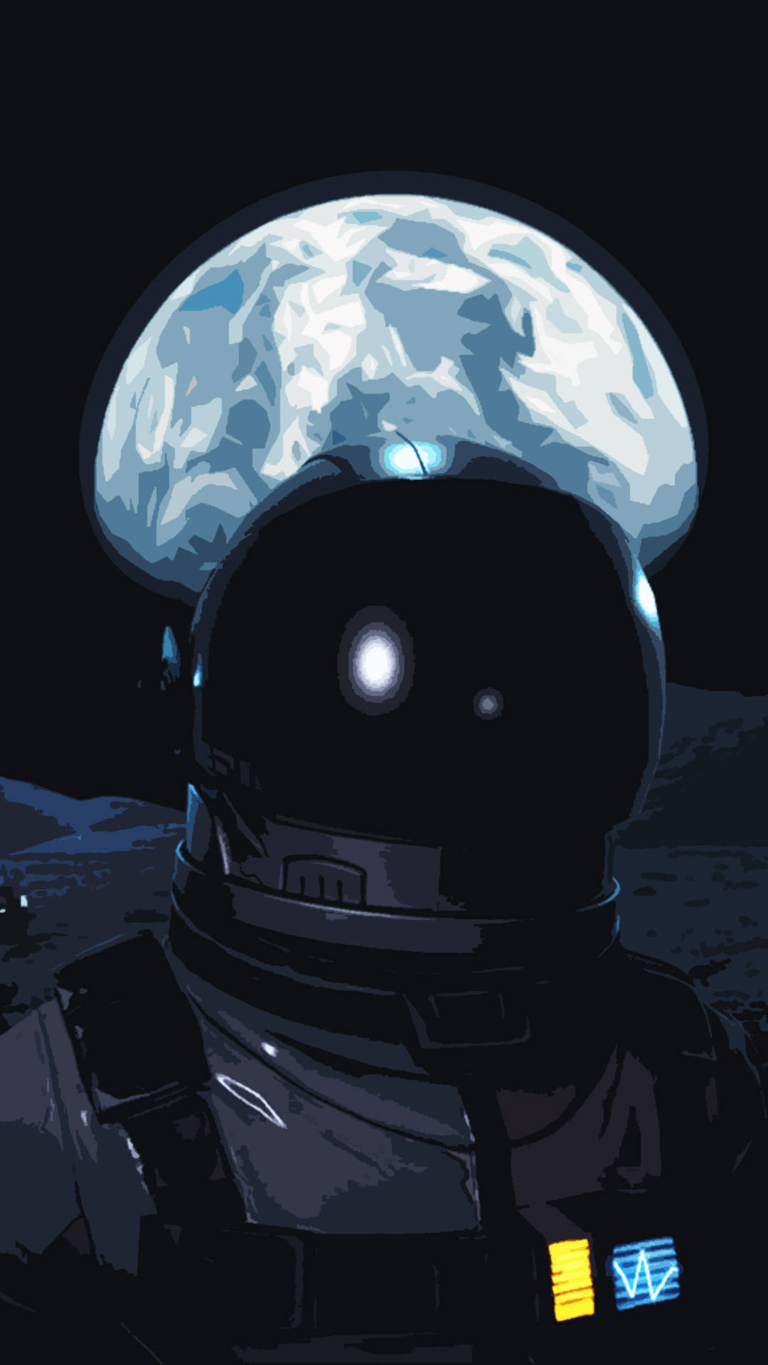 Sort Astronaut Mørk Telefon Wallpaper
