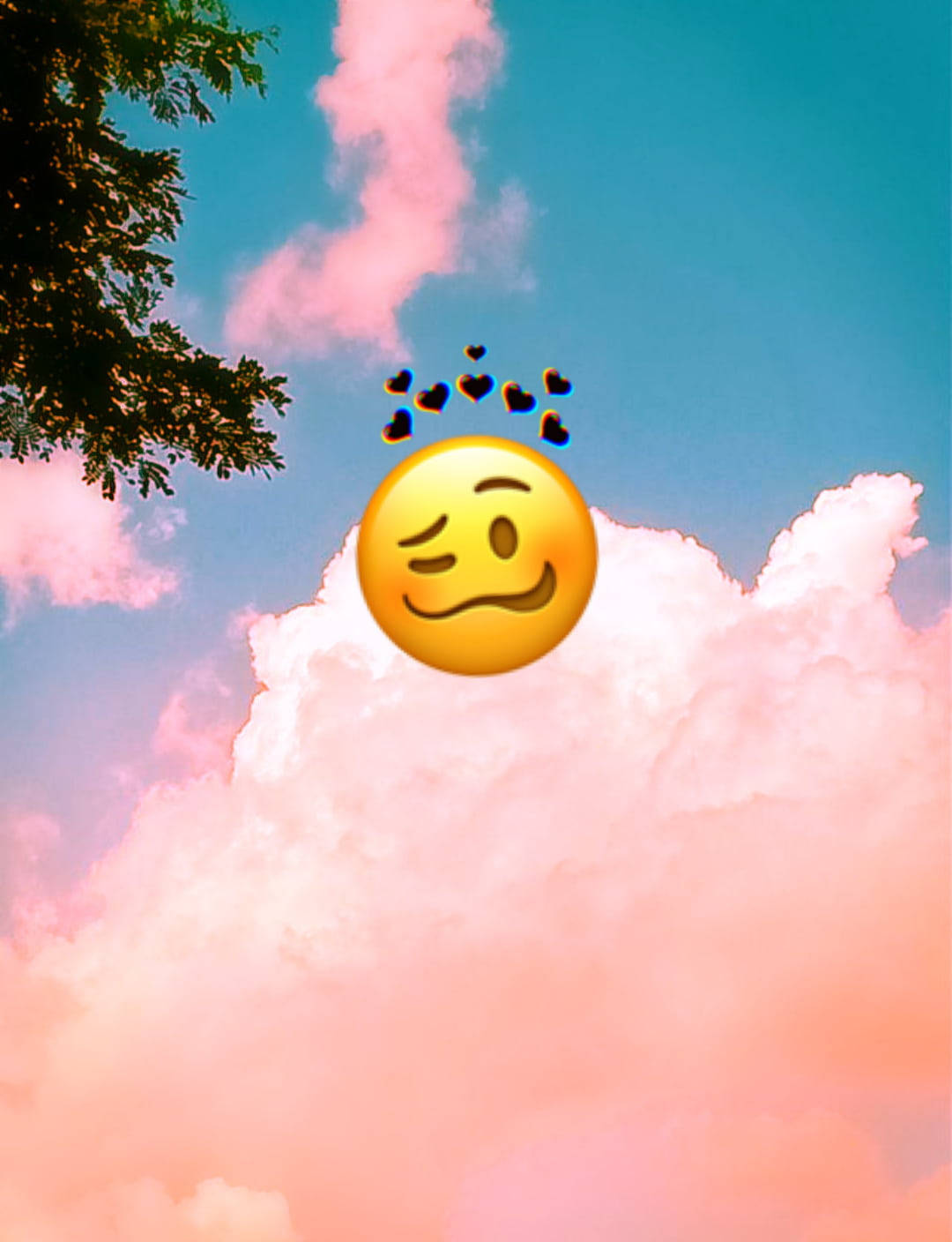 Sort Emoji Beruset Wallpaper