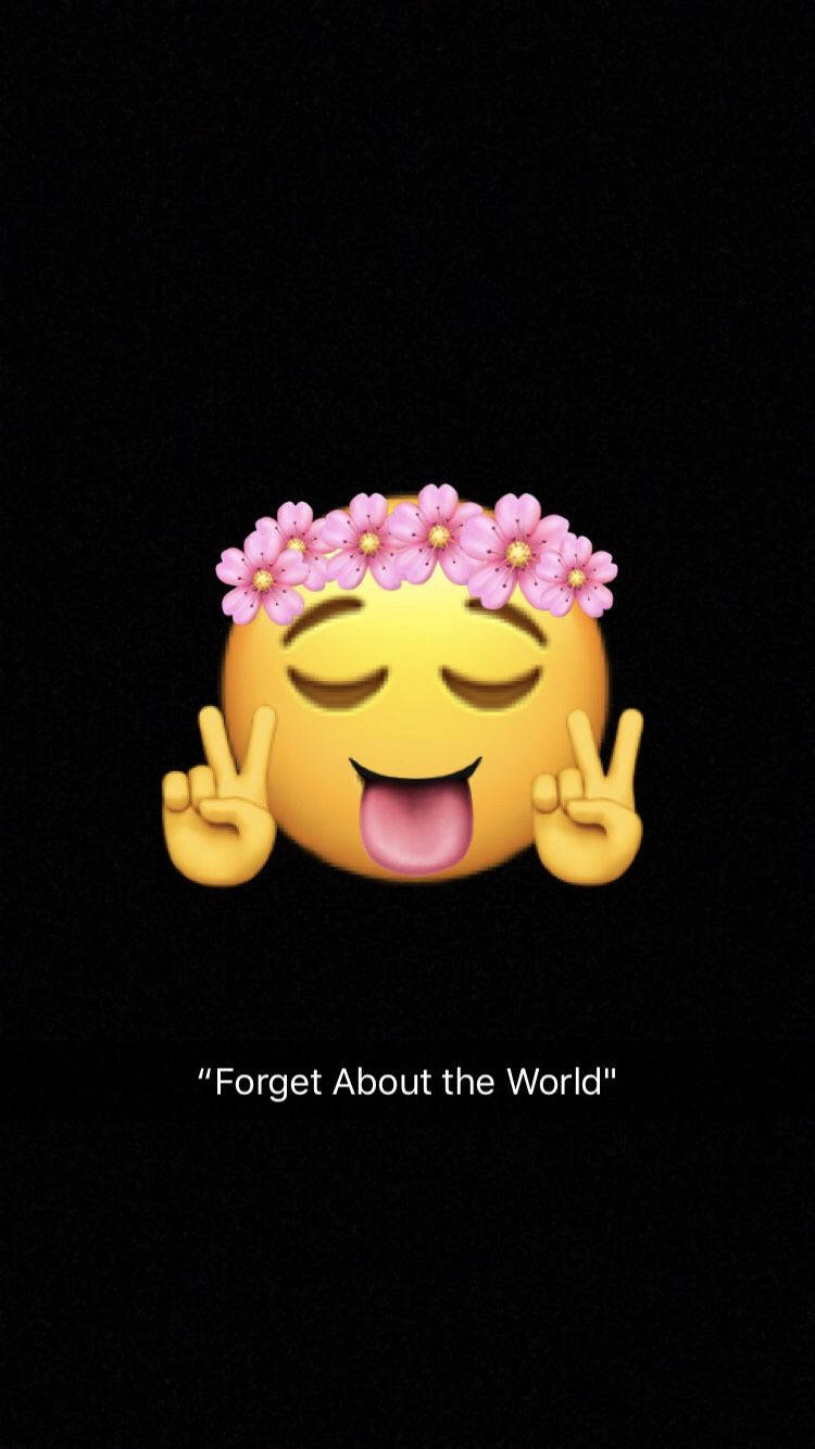 Sort Emoji Gul Wallpaper