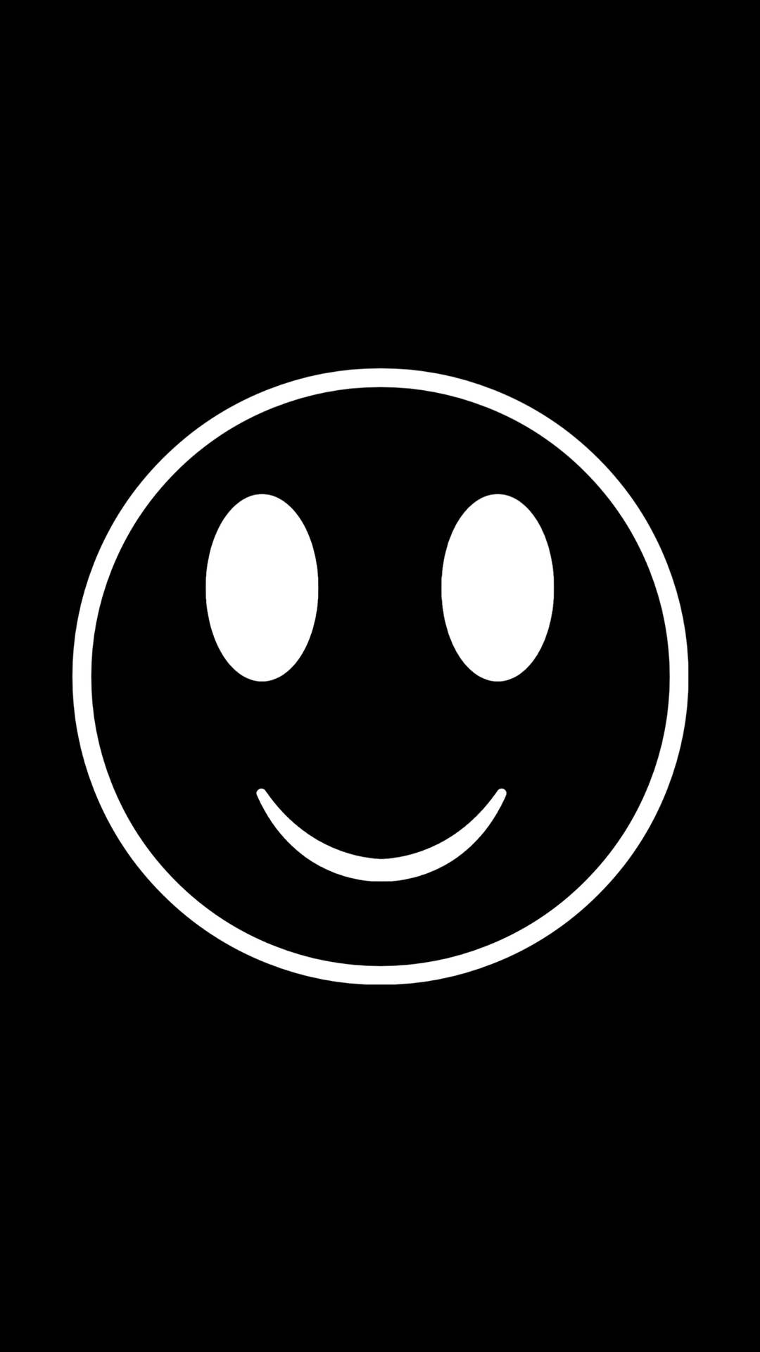 Sort Emoji-humørikon Wallpaper