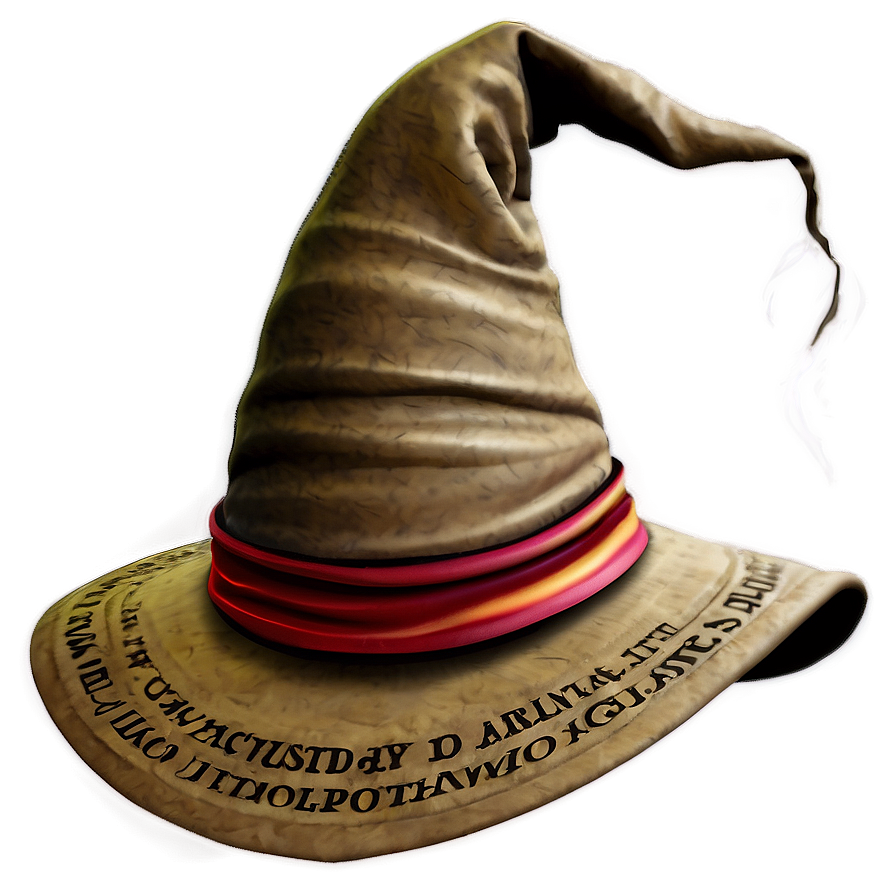 Sorting Hat With Hogwarts Castle Background Png Udk27 PNG