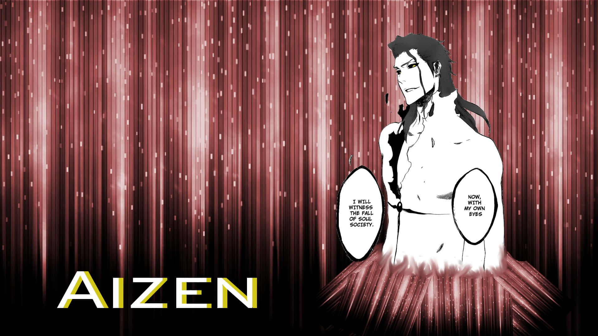 "Sosuke Aizen, the former 5th Division Captain of the Gotei 13 in Bleach" Wallpaper