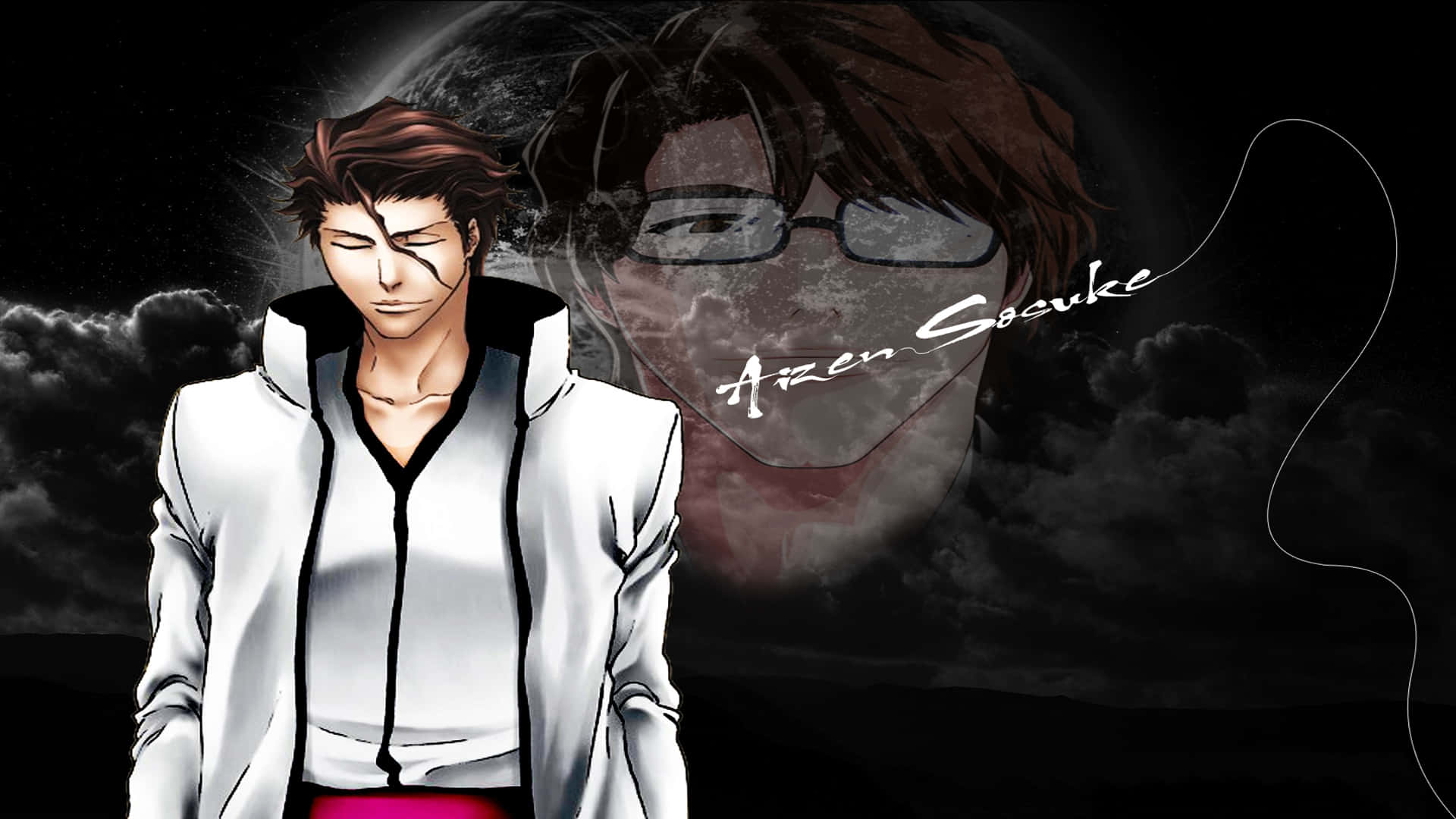 Sosuke Aizen, the sinister antagonist of the anime series Bleach Wallpaper
