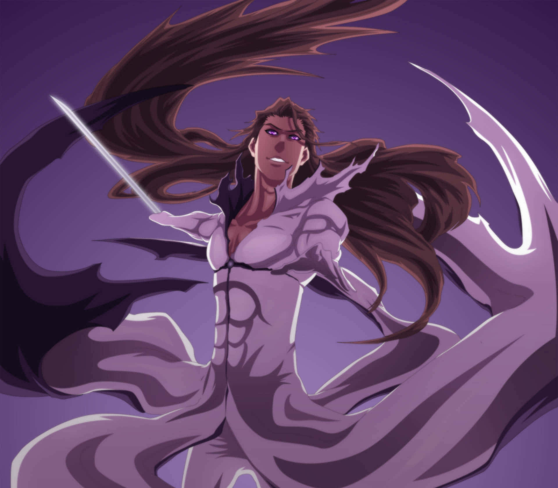 "A warrior of conviction, Sosuke Aizen never fails to protect the balance of his world." Wallpaper