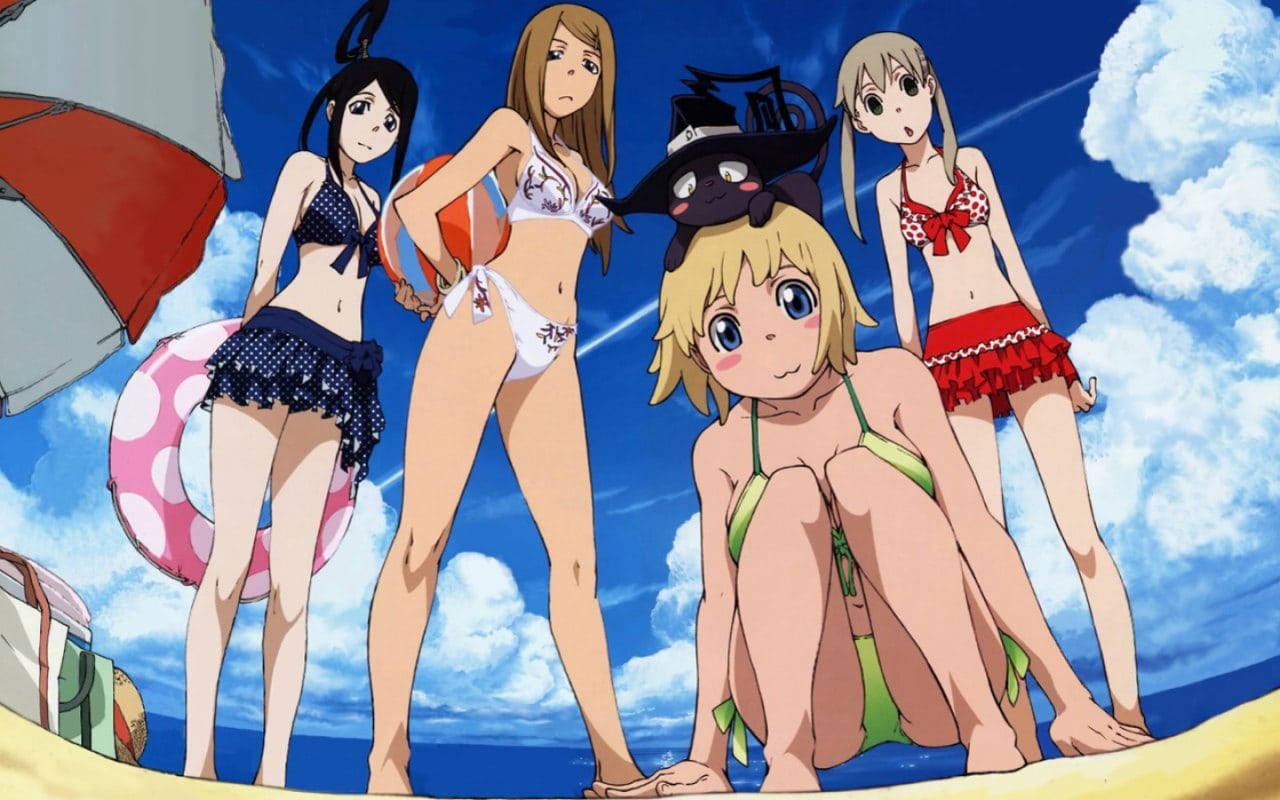 Soul Eater Characters At The Beach Wallpaper