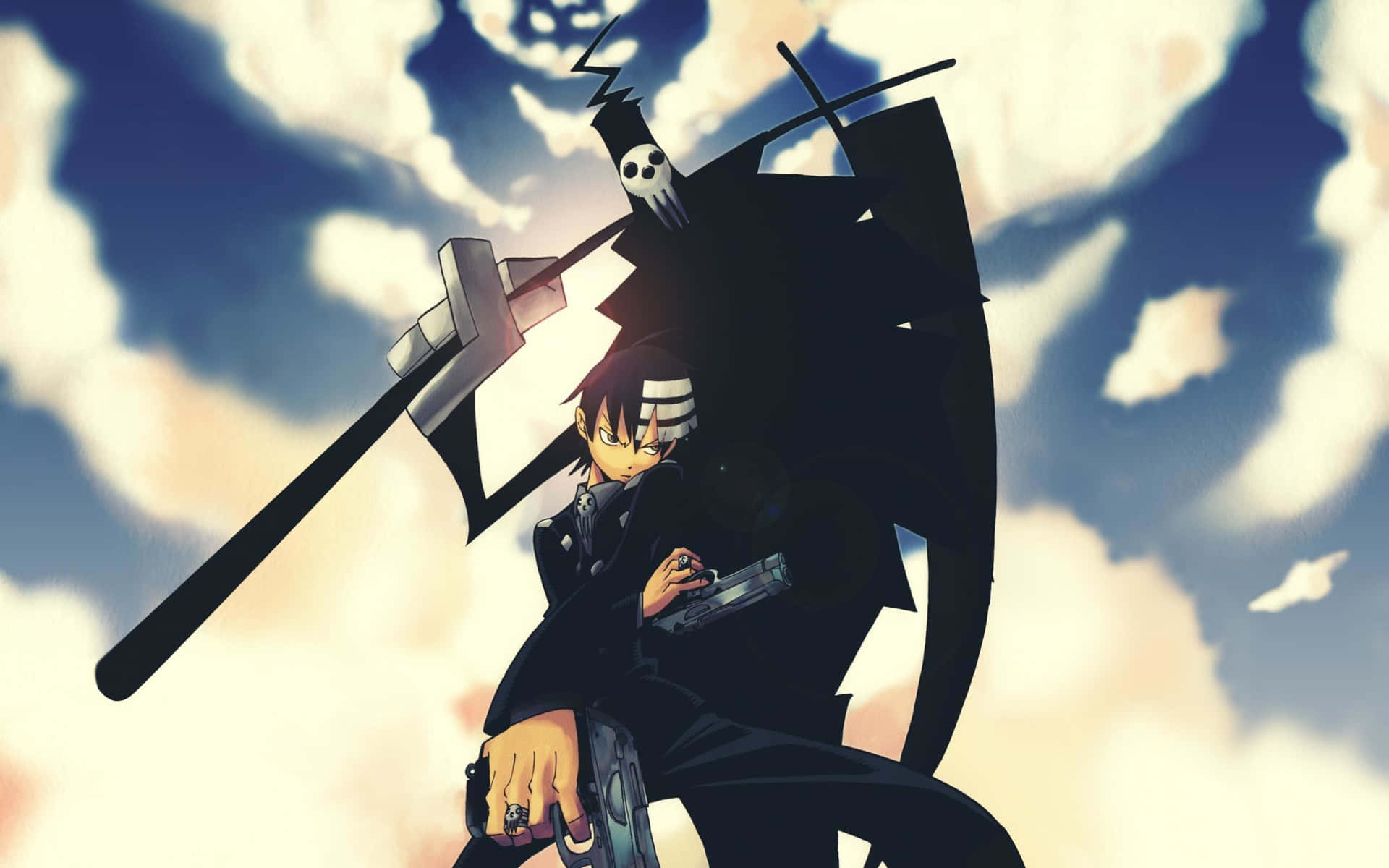 Soul Eater - Death The Kid In Action Wallpaper