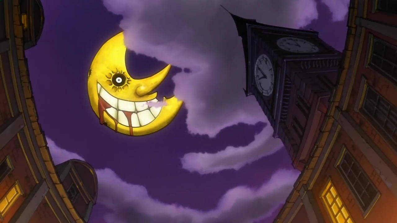Soul Eater Moon Above Clock Tower Wallpaper