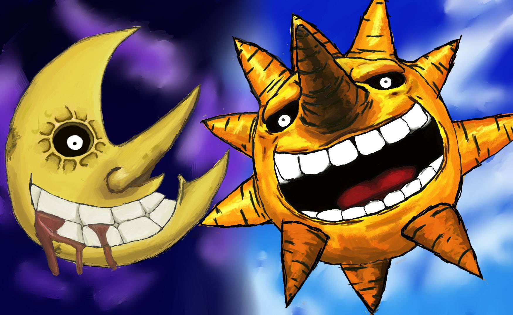 Soul Eater Moon And Sun Wallpaper
