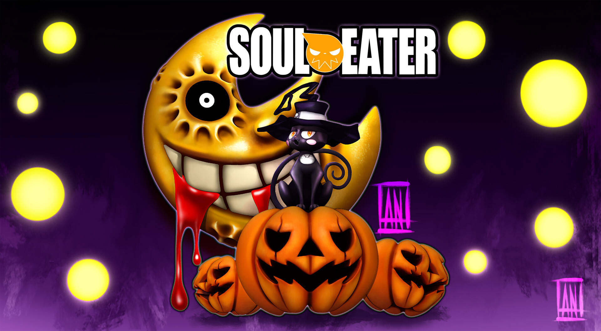 Soul Eater Moon Halloween Art Wallpaper
