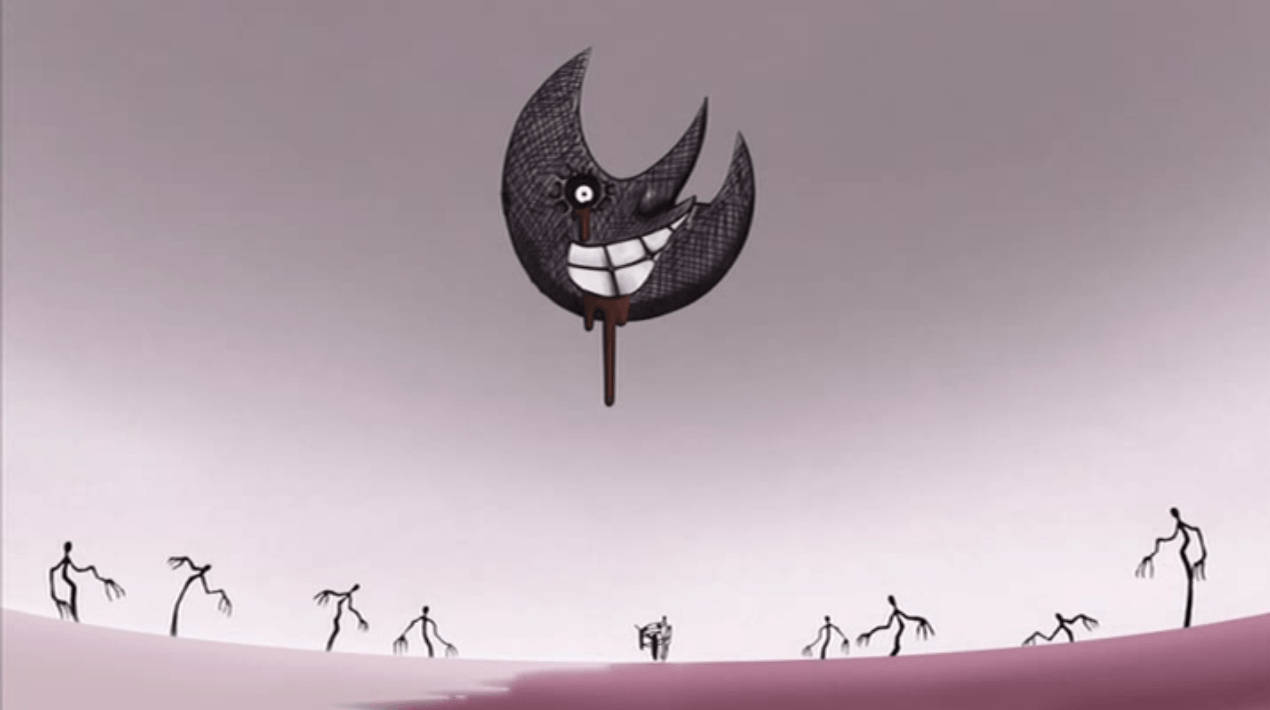 Soul Eater Moon In A Dried Forest Wallpaper