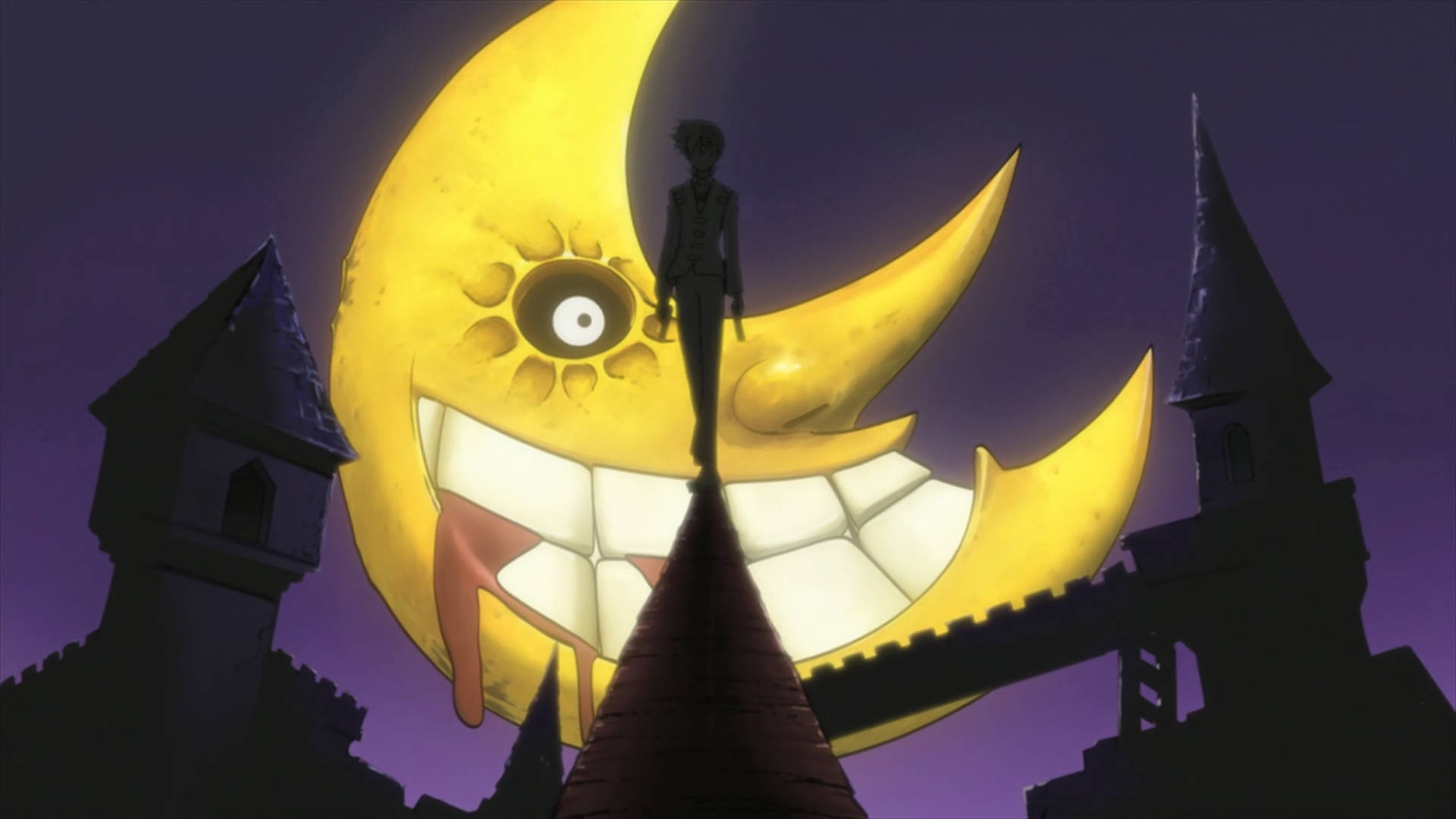Souleater Mond Mit Death The Kid. Wallpaper