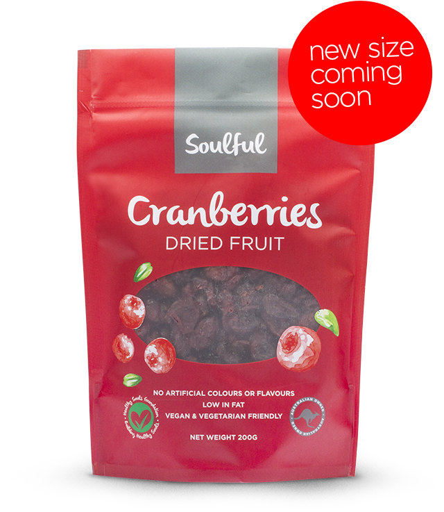 Soulful Cranberries Dried Fruit Package PNG