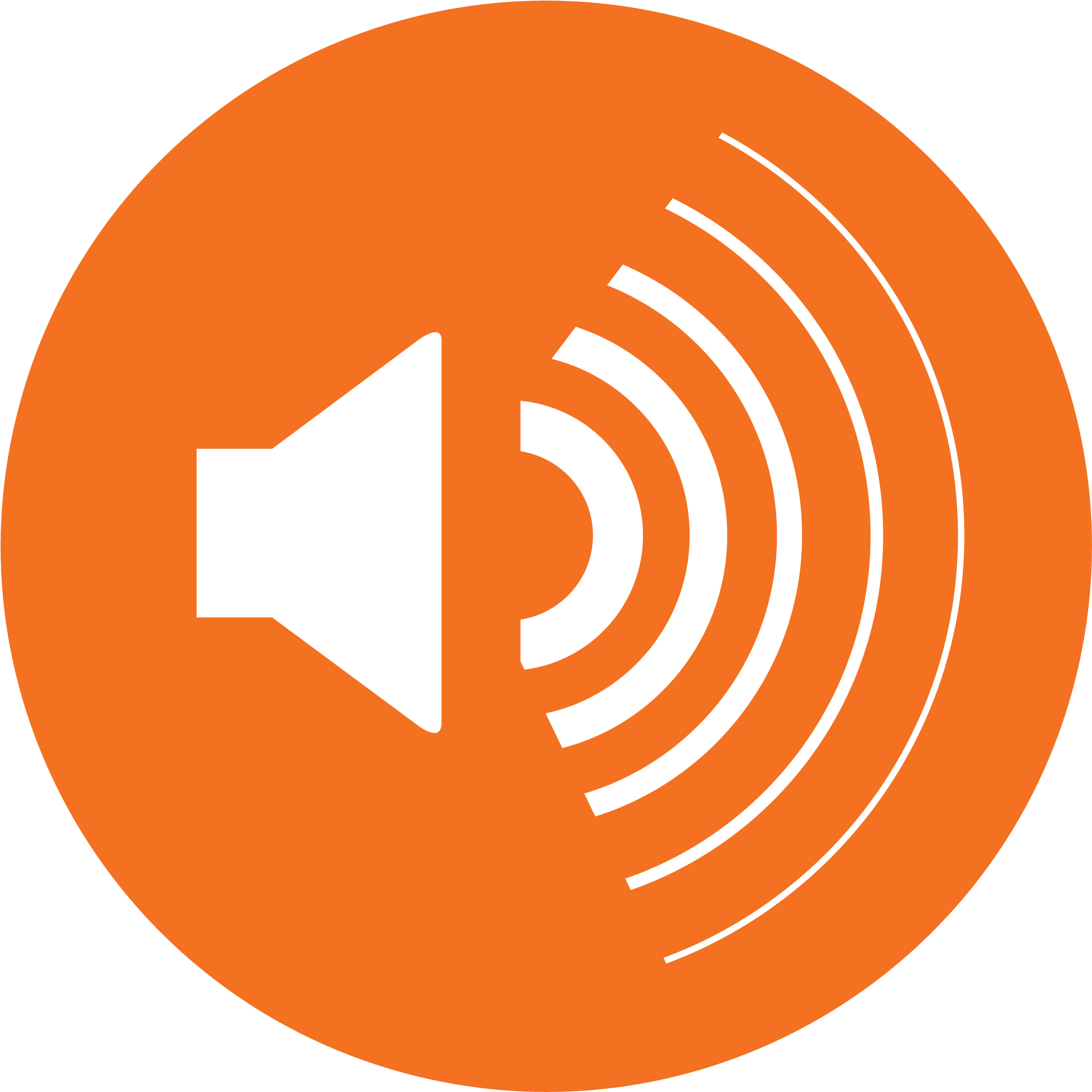 Sound Icon Orange Background PNG