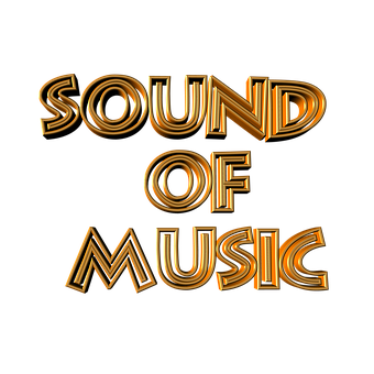 Sound Of Music_3 D Text Graphic PNG