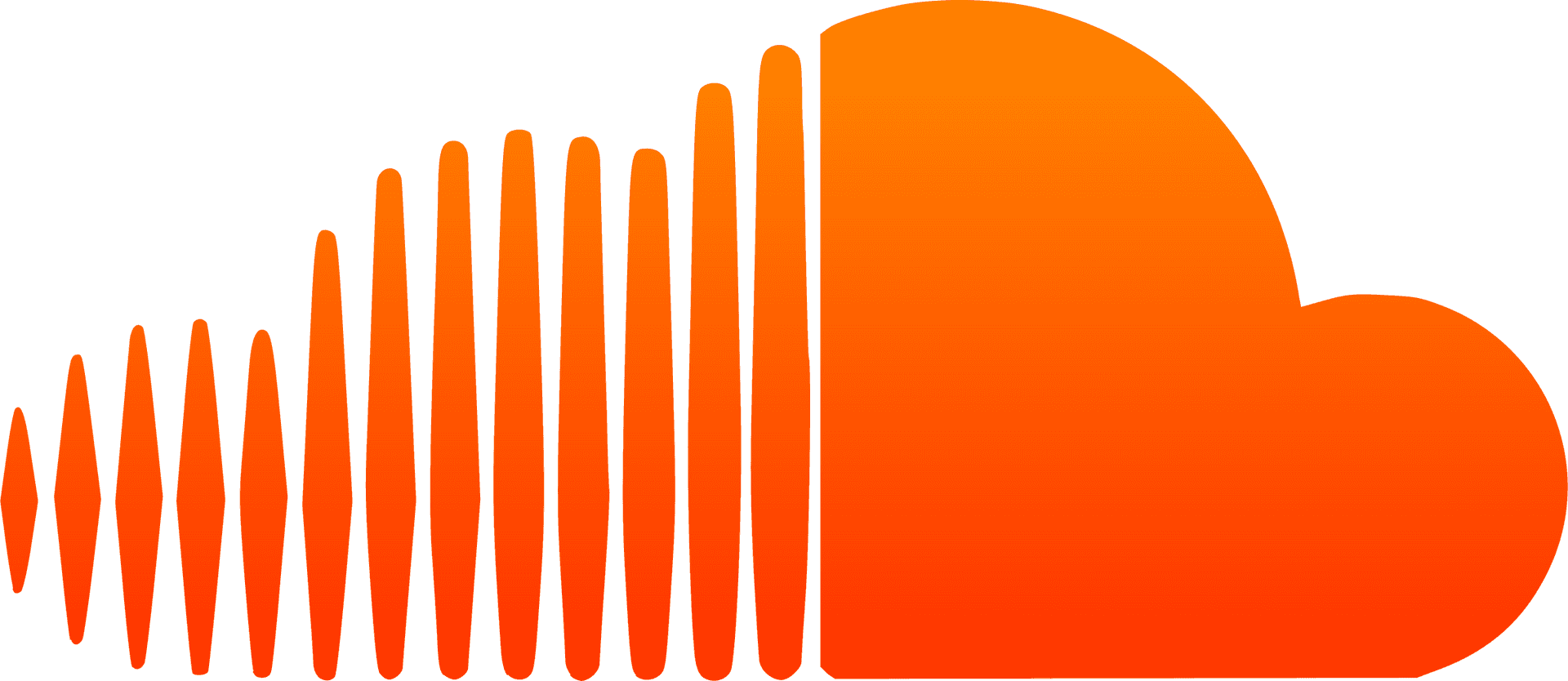 Logotipodo Soundcloud Com Um Fundo Laranja E Preto