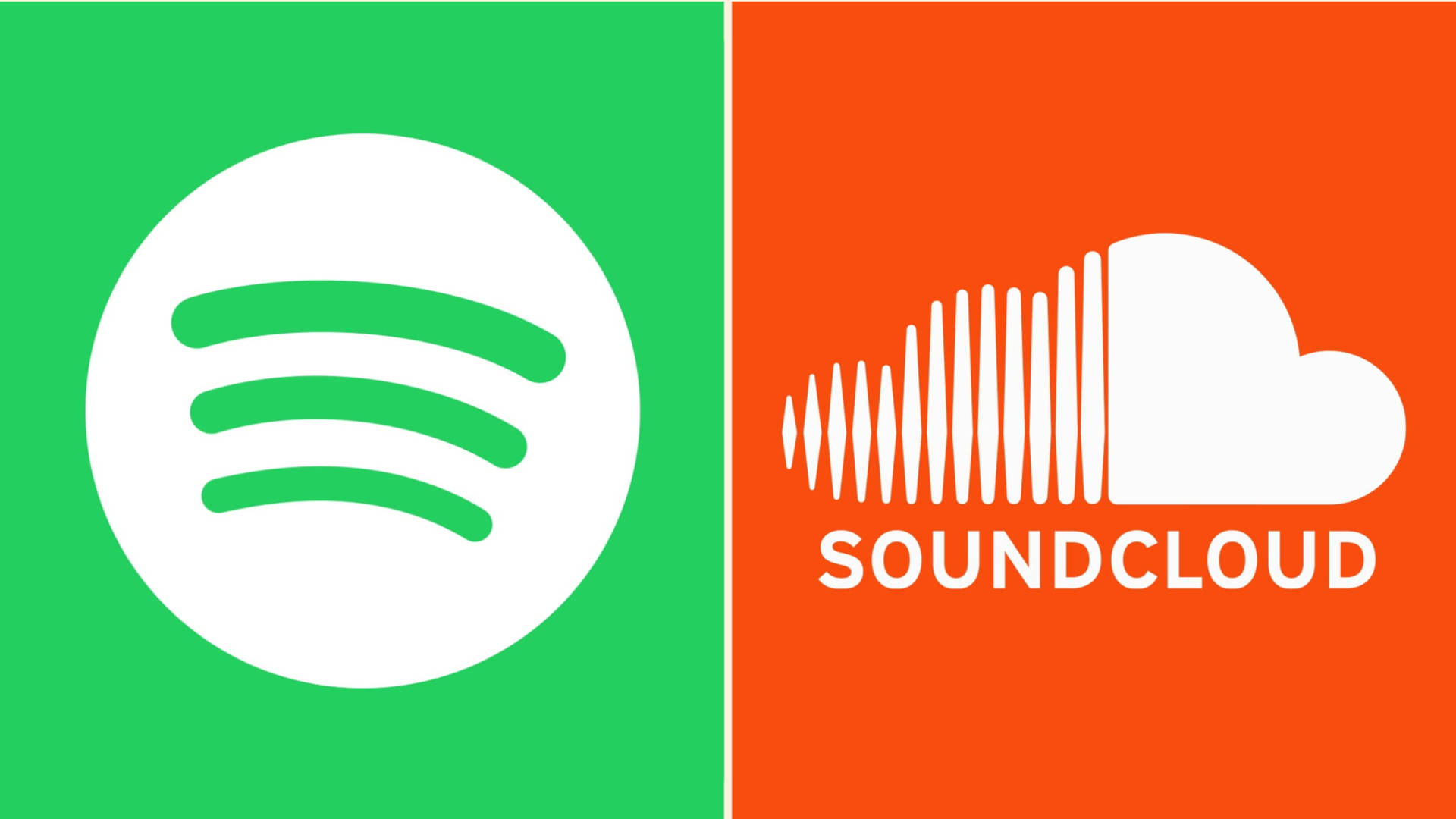 SoundCloud Vs Spotify Music Wallpaper