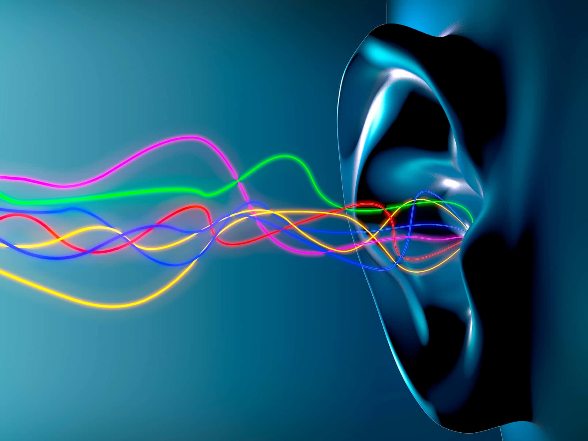 Soundwaves Entering Human Ear Wallpaper