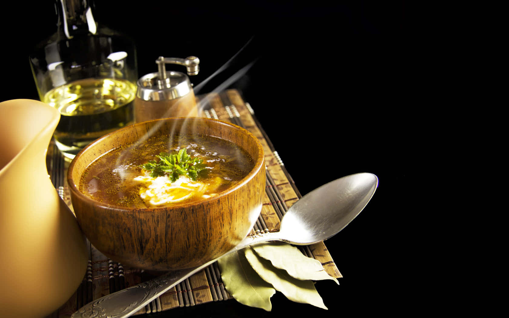 Enjoy a warm and comforting bowl of soup.