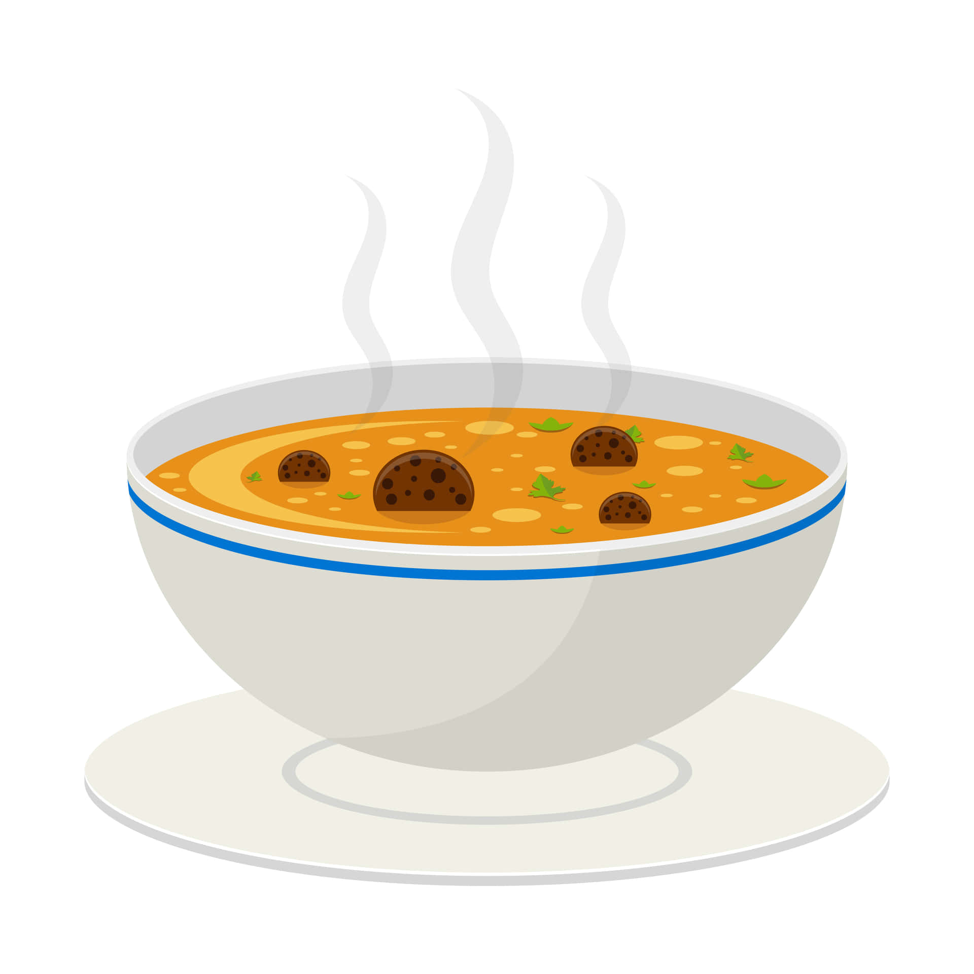 Enjoying a warm bowl of soup on a chilly day