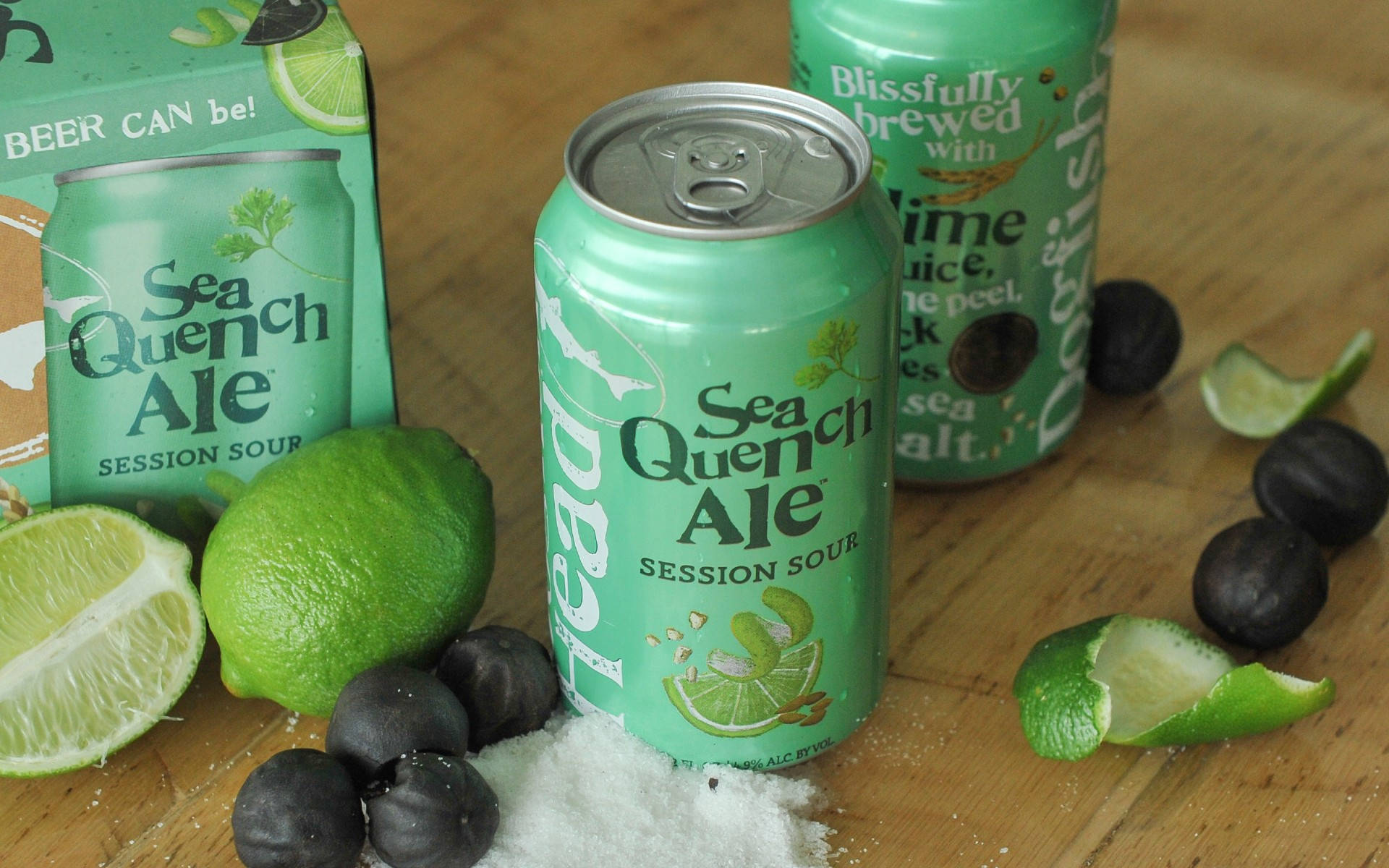 Refreshing Sour Lime Drink in a Can. Wallpaper