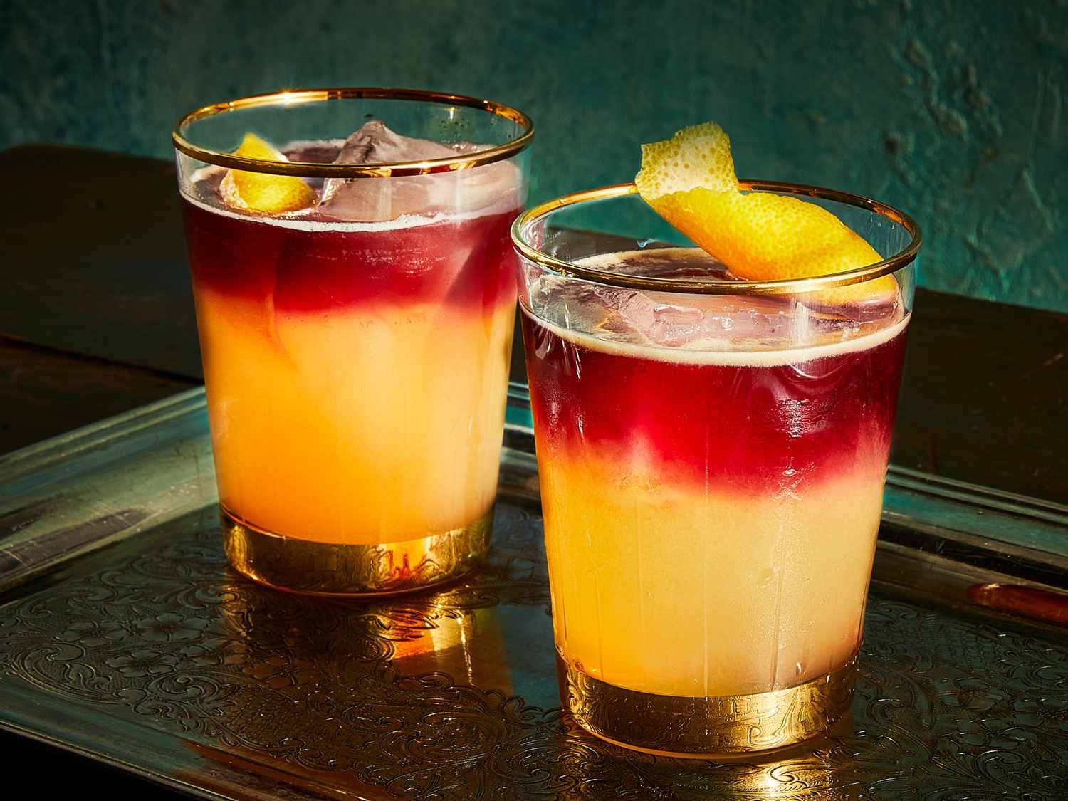 Sour Red And Yellow Cocktail Wallpaper