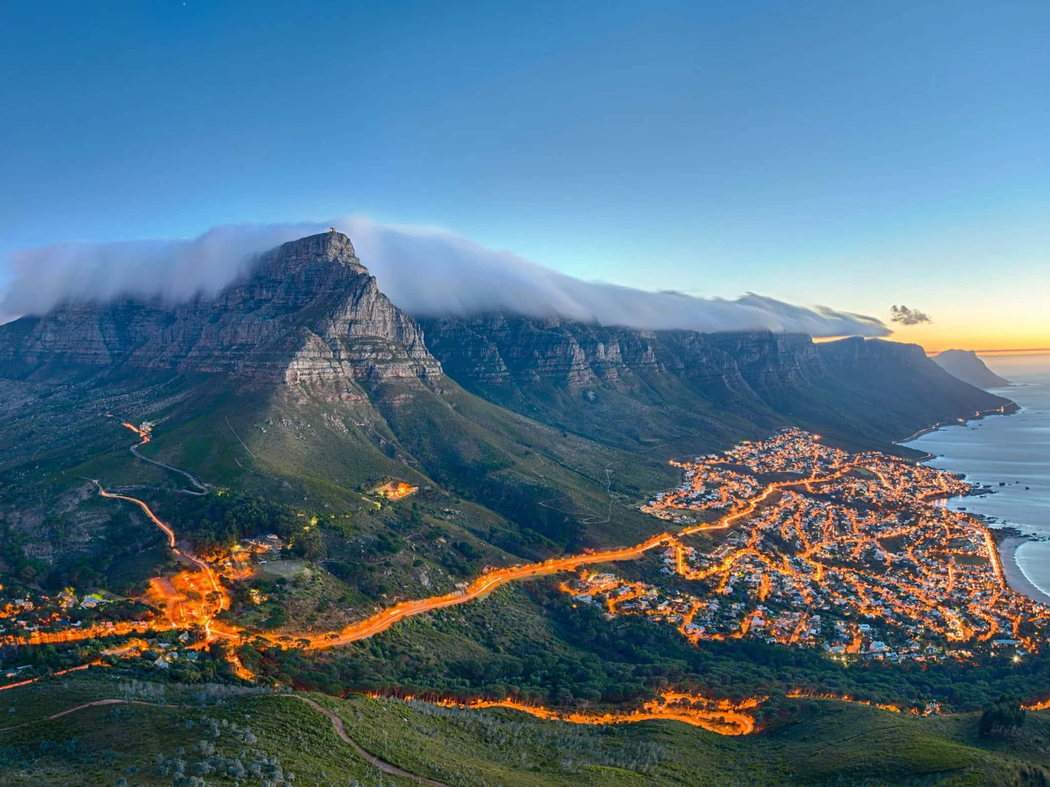 Stunning panoramic view of Cape Town, South Africa