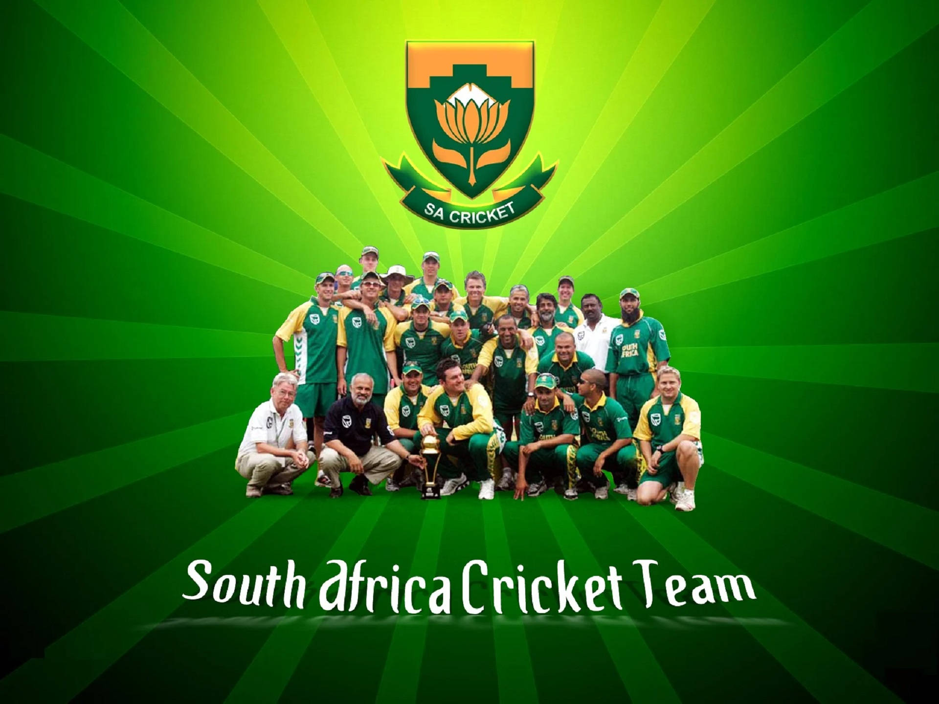 Sydafrikacricket Baseboll Grupp. Wallpaper