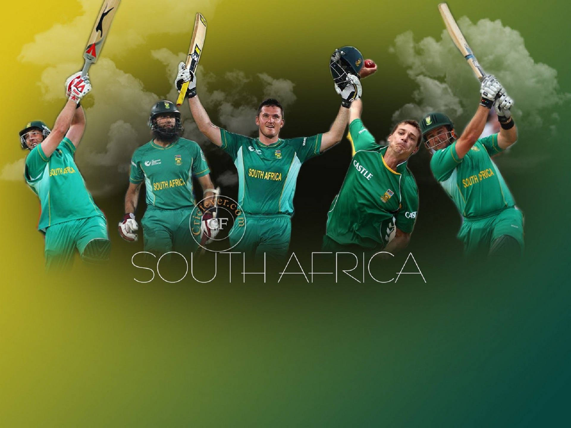 South Africa Cricket Game Poses Wallpaper