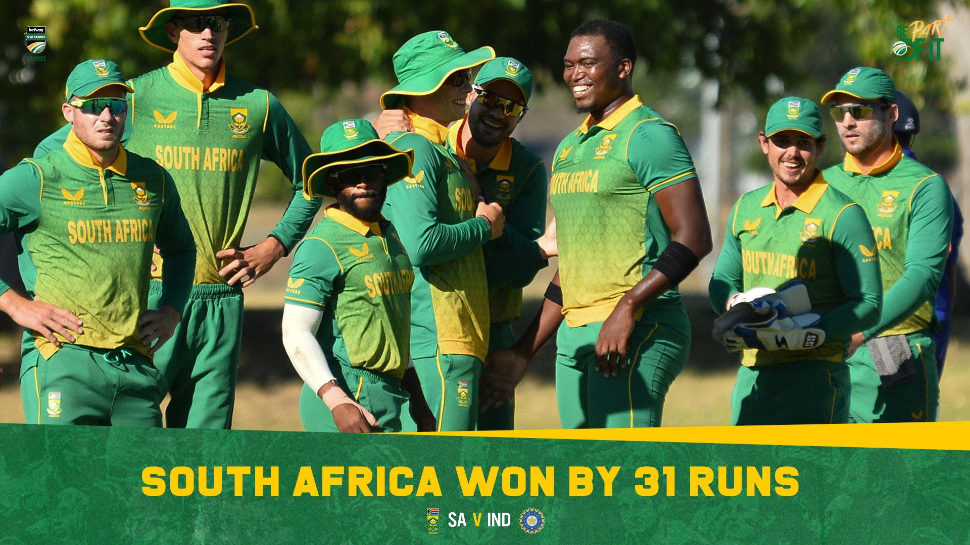 South Africa Cricket Winning Moments Wallpaper