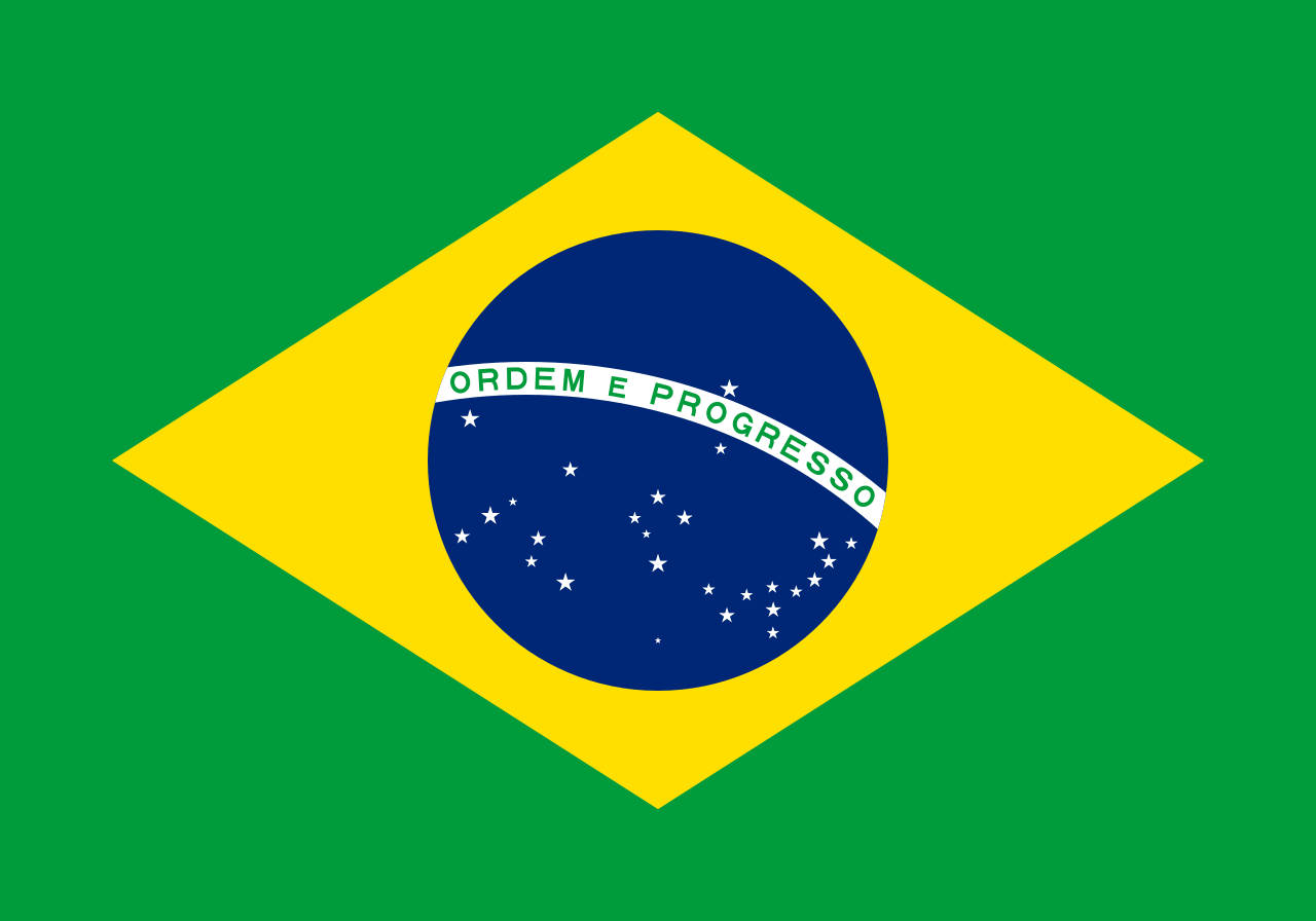 South America Brazil National Flag