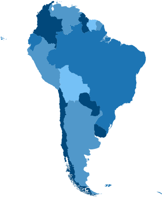 South America Color Map PNG