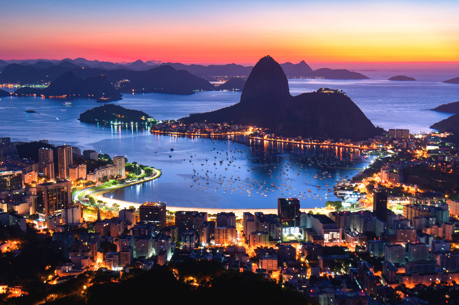 South America Rio Sunrise Wallpaper