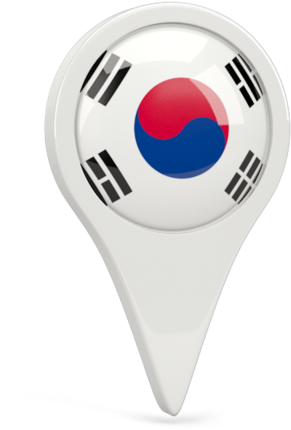 South Korea Location Pin PNG