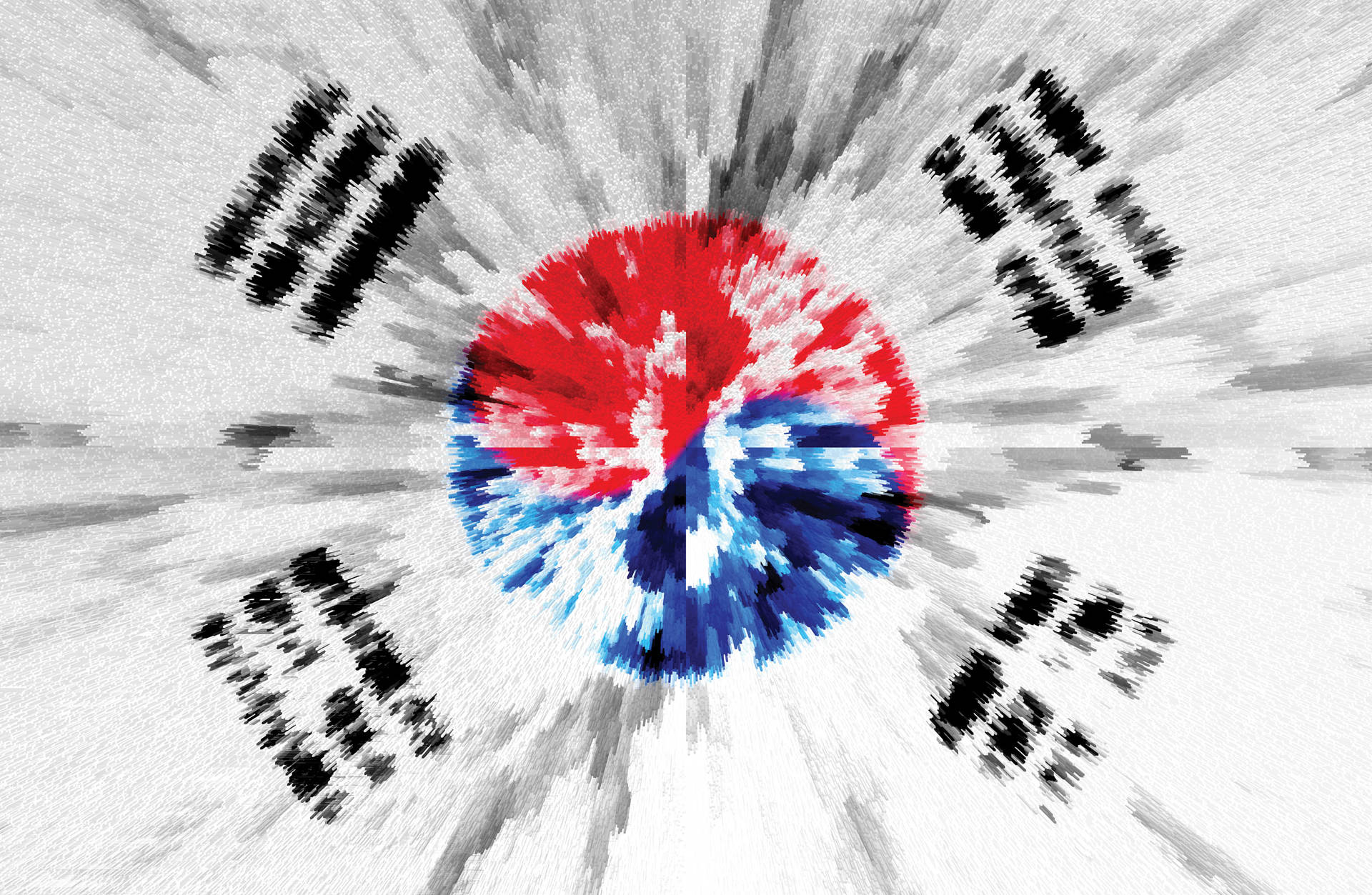 Artede La Bandera De Corea Del Sur Fondo de pantalla