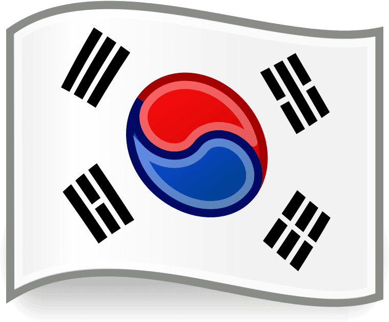 South Korean Flag Illustration PNG
