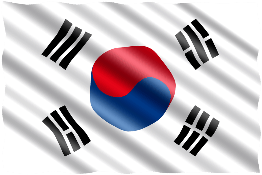 South Korean Flag Waving PNG