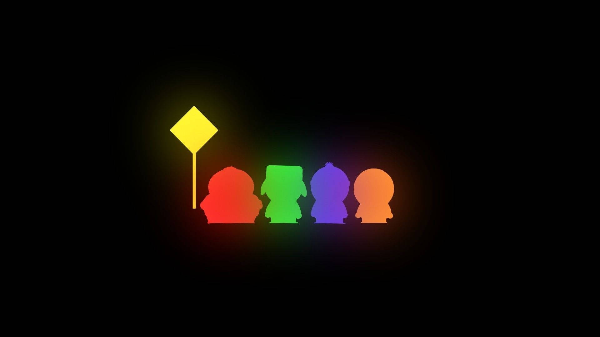South Park Main Characters Logo Wallpaper