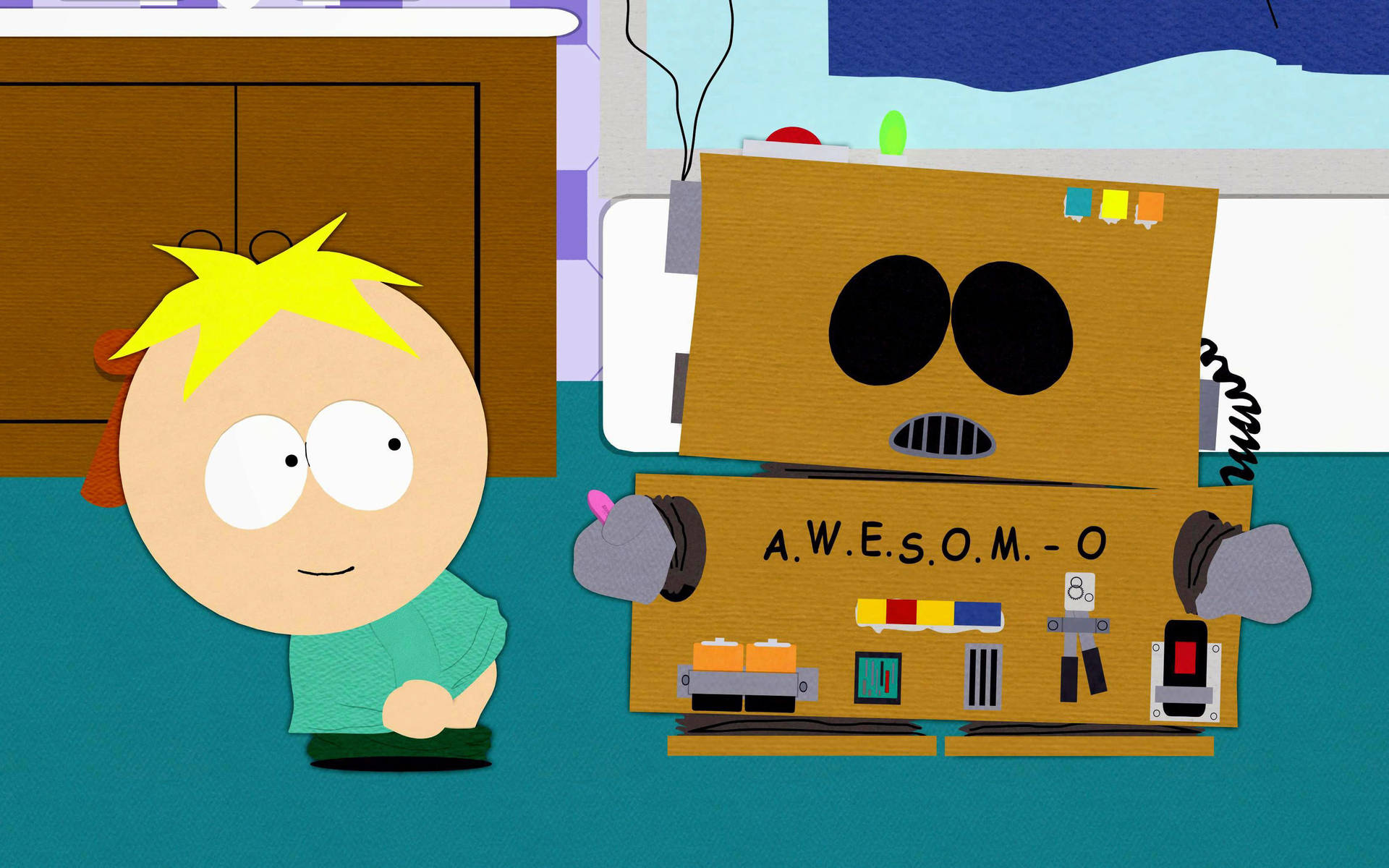 South Park's Butters And Awesom-o Wallpaper
