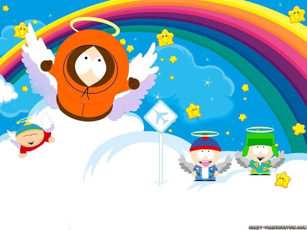 South Park With Rainbow Poster Wallpaper
