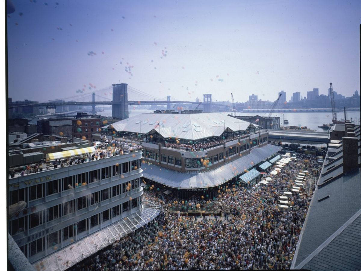 Southstreet Seaport En 1983. Fondo de pantalla