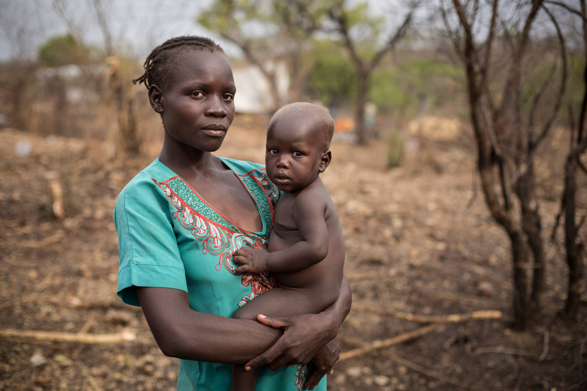 Syd Sudan mor holder barn Wallpaper