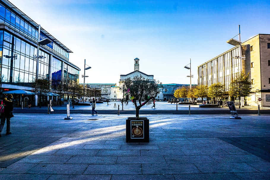 Southampton Guildhall Square Sunny Day Wallpaper