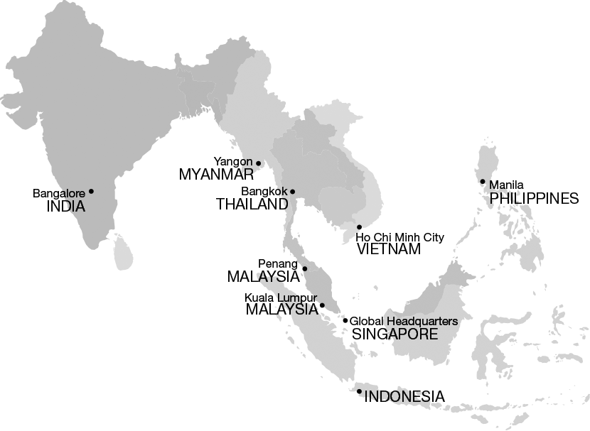 Southeast Asia Mapwith Key Cities PNG