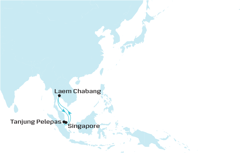 Southeast Asia Shipping Routes Map PNG