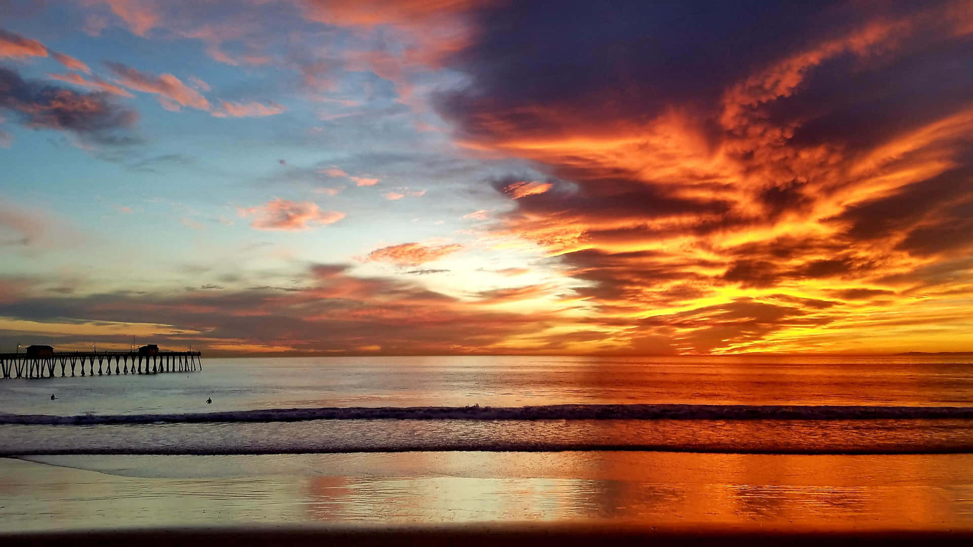A Sunrise over the California Coast Wallpaper