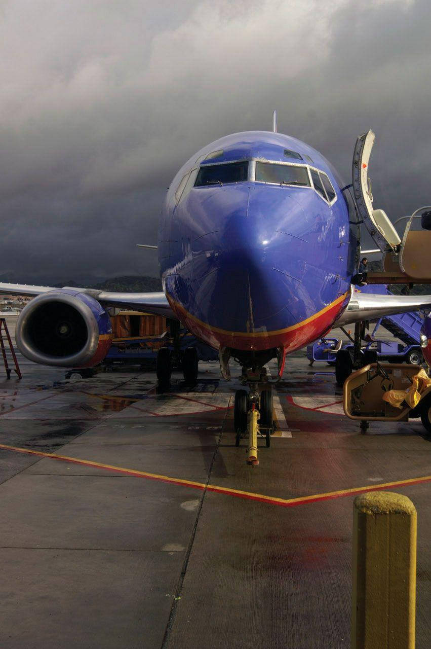 Southwest Airlines Airplane Front View Wallpaper